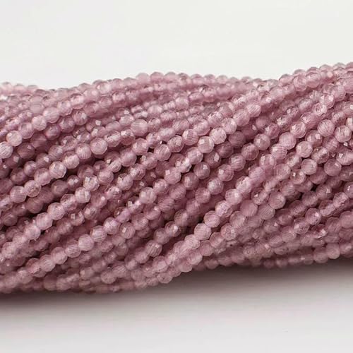 20 Stränge Katzenaugen-Kristallperlen, facettierte lose Glasperlen zur Schmuckherstellung, Armbänder, Halsketten, Ohrringe, Pfingstrosenlila, 2 mm (3800 Stück) von TBSKUY