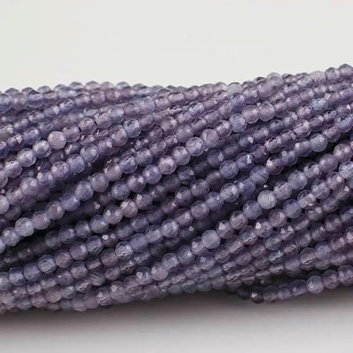 20 Stränge Katzenaugen-Kristallperlen, facettierte lose Glasperlen zur Schmuckherstellung, Armbänder, Halsketten, Ohrringe – Amethystviolett – 2 mm (3800 Stück) von TBSKUY