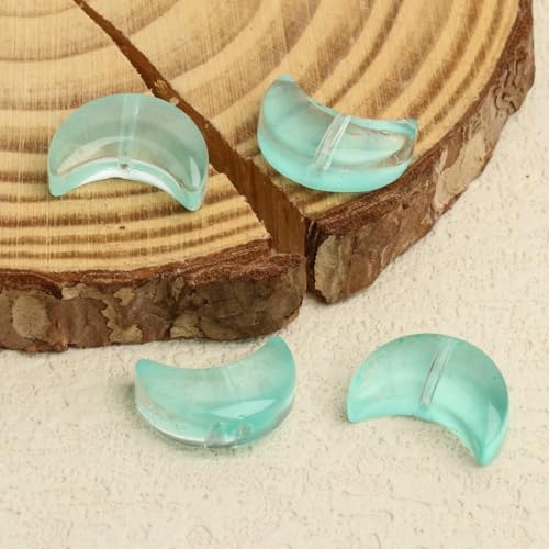 20 Stück/Los 14 x 7 mm Mode-Charms Mondform Perlen Glas Lampwork Lose Perlen für Schmuckherstellung Armband Halskette Erkenntnisse-Stil 1-14 x 7 mm 20 Stück 18 g von TBSKUY