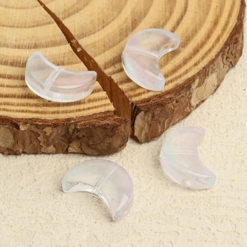 20 Stück/Los 14 x 7 mm Mode-Charms Mondform Perlen Glas Lampwork Lose Perlen für Schmuckherstellung Armband Halskette Erkenntnisse-Stil 12-14 x 7 mm 20 Stück 18 g von TBSKUY