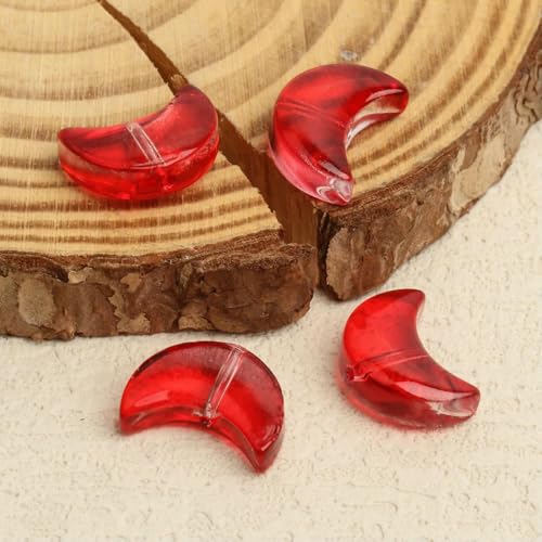 20 Stück/Los 14 x 7 mm Mode-Charms Mondform Perlen Glas Lampwork Lose Perlen für Schmuckherstellung Armband Halskette Erkenntnisse-Stil 4-14 x 7 mm 20 Stück 18 g von TBSKUY