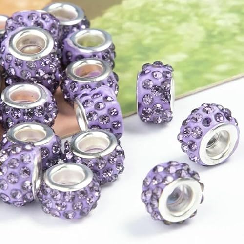 20 Stück/Lot Großes Loch Runde Strass Kristall Glasperlen Lose Abstandsperlen Für DIY Schmuckherstellung Armband Halskette -25-20 Stück 20 Stück/Lot Großes Loch Runde Strass Kristall Glasperlen Lose Abstandsperlen Für DIY Schmuckherstellung Armband Halskette -25-20 Stück von TBSKUY