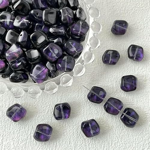 20 Stück 11 mm quadratische Form bunte Kristallglasperlen Abstandshalter lose Perlen für die Schmuckherstellung DIY Armband Ohrringe Zubehör-11–11 mm (20 Stück) von TBSKUY