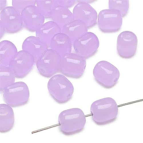20 Stück 8 x 10 mm Glasperle mit geradem Loch, lose Abstandsperlen für Armbänder, Halsketten, Ohrringe, DIY-Schmuckherstellung, Zubehör, Hellviolett 20 Stück 8 x 10 mm Glasperle mit geradem Loch, lose Abstandsperlen für Armbänder, Halsketten, Ohrringe, DIY-Schmuckherstellung, Zubehör, Hellviolett von TBSKUY