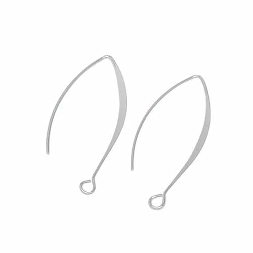 20 Stück 925 Sterling Silber plattierte Ohrhaken V-förmiger Ohrhaken für die Herstellung von Ohrringen, Schmuck, Basteln, Helles Silber 20 Stück 925 Sterling Silber plattierte Ohrhaken V-förmiger Ohrhaken für die Herstellung von Ohrringen, Schmuck, Basteln, Helles Silber von TBSKUY