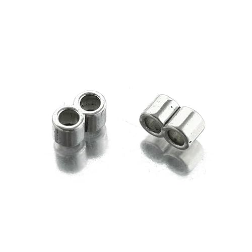 20 Stück Tibetsilber Mehrstrang-Perlenschieber-Abstandshalter für 3,0 mm Lederband, Armband, Halskette, Schmuckherstellung, 2 Löcher 20 Stück Tibetsilber Mehrstrang-Perlenschieber-Abstandshalter für 3,0 mm Lederband, Armband, Halskette, Schmuckherstellung, 2 Löcher von TBSKUY