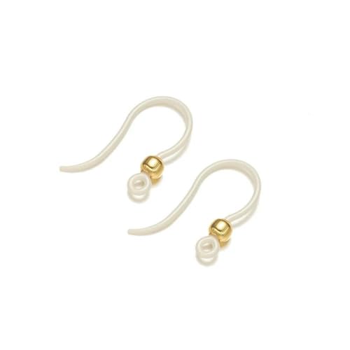 20 Stück sichere, antiallergene Ohrringhaken, Ohrhaken-Beschläge für DIY-Zubehör für empfindliche Ohren, Schmuckherstellung, Gold-Weiß 20 Stück sichere, antiallergene Ohrringhaken, Ohrhaken-Beschläge für DIY-Zubehör für empfindliche Ohren, Schmuckherstellung, Gold-Weiß von TBSKUY