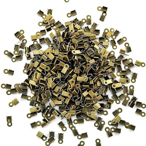 200 Stück 3 x 6/4 x 9 mm Quetschperlen, Hohlverschlüsse, Kordel-Endkappen, Schnurband, Lederclip, Faltverschluss für Halskettenverbinder, Bronze, 3,0 mm 200 Stück 3 x 6/4 x 9 mm Quetschperlen, Hohlverschlüsse, Kordel-Endkappen, Schnurband, Lederclip, Faltverschluss für Halskettenverbinder, Bronze, 3,0 mm von TBSKUY