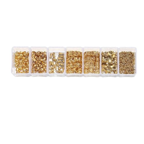 210–400 Stück/Box Schmuckherstellungs-Kits mit Karabinerverschluss, offene Biegeringe, End-Crimps, Perlenbox, handgefertigte DIY-Armband-Halsketten-Befunde, Set 08 210–400 Stück/Box Schmuckherstellungs-Kits mit Karabinerverschluss, offene Biegeringe, End-Crimps, Perlenbox, handgefertigte DIY-Armband-Halsketten-Befunde, Set 08 von TBSKUY
