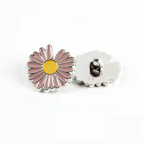 25 mm kleine Knöpfe, Sonnenblumenknöpfe, Metallknöpfe aus Kunstharz für Kleidung, Mäntel, Pullover, Accessoires, DIY, 2–25 mm, 10 Stück von TBSKUY