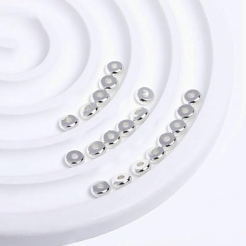 3/4/5/6/8/10 mm flache Metallperlen, 14 K/18 K vergoldete Abstandsperlen für DIY-Armband-Halskettenherstellung, Zubehör, Schmuckmaterialien – versilbert – 3,0 mm – 50 Stück 3/4/5/6/8/10 mm flache Metallperlen, 14 K/18 K vergoldete Abstandsperlen für DIY-Armband-Halskettenherstellung, Zubehör, Schmuckmaterialien – versilbert – 3,0 mm – 50 Stück von TBSKUY