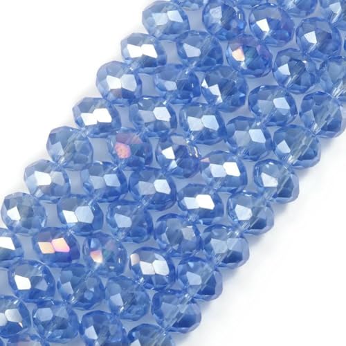 3/4/6/8 mm facettierte jadeweiße Kristallglasperlen, vergoldet, flach, rund, lose Perlen zur Schmuckherstellung, DIY-Armband, Ohrringe, ab blau, 6 mm, 92 Stück 3/4/6/8 mm facettierte jadeweiße Kristallglasperlen, vergoldet, flach, rund, lose Perlen zur Schmuckherstellung, DIY-Armband, Ohrringe, ab blau, 6 mm, 92 Stück von TBSKUY