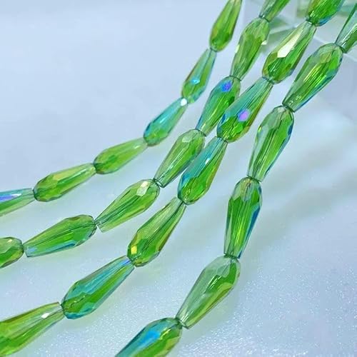 3/4/6 mm facettierte österreichische Kristallperlen in Tropfenform, lose Abstandsperlen aus Glas zur Schmuckherstellung, DIY-Zubehör, 2–4 x 9 mm, 72 Stück 3/4/6 mm facettierte österreichische Kristallperlen in Tropfenform, lose Abstandsperlen aus Glas zur Schmuckherstellung, DIY-Zubehör, 2–4 x 9 mm, 72 Stück von TBSKUY