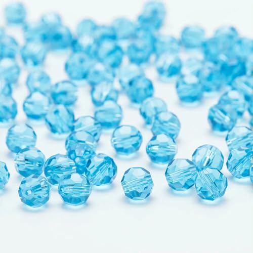 3 4 6 8 mm AB-Farbe Runde Kristallperlen Facettierte transparente Glasperle Lose Abstandsperle für Schmuckherstellung DIY Armband Halskette-QZ001-09-3,0 mm-160-170 Stück von TBSKUY