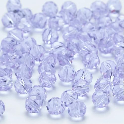 3 4 6 8 mm AB-Farbe Runde Kristallperlen Facettierte transparente Glasperle Lose Abstandsperle für Schmuckherstellung DIY Armband Halskette-QZ001-19-4,0 mm-85-90 Stück von TBSKUY