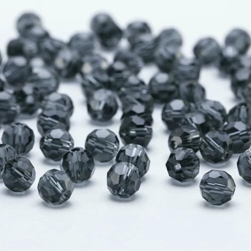 3 4 6 8 mm AB-Farbe Runde Kristallperlen Facettierte transparente Glasperle Lose Abstandsperle für Schmuckherstellung DIY Armband Halskette-QZ001-21-4,0 mm-85-90 Stück von TBSKUY