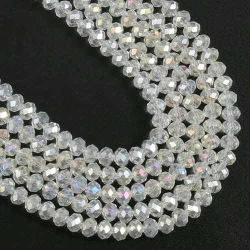 3 4 6 8 mm Rondelle Österreichische facettierte Kristallperlen AB Farbe Runde Glasperlen Lose Abstandsperlen für Schmuckherstellung DIY-Farbe 01-8 mm ca. 68 Stück 3 4 6 8 mm Rondelle Österreichische facettierte Kristallperlen AB Farbe Runde Glasperlen Lose Abstandsperlen für Schmuckherstellung DIY-Farbe 01-8 mm ca. 68 Stück von TBSKUY