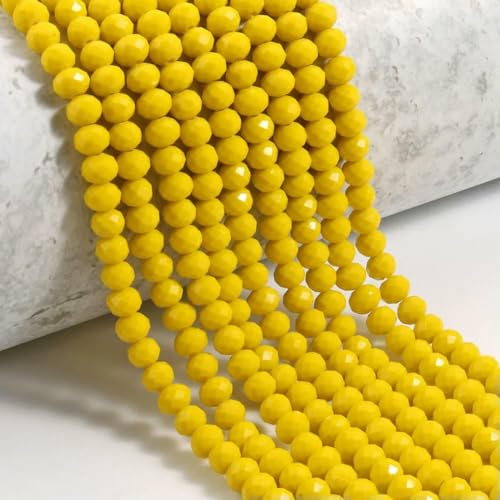 3 4 6 8 mm Rondelle Österreichische facettierte Kristallperlen AB Farbe Runde Glasperlen Lose Abstandsperlen für Schmuckherstellung DIY-Farbe 03-8 mm ca. 68 Stück von TBSKUY
