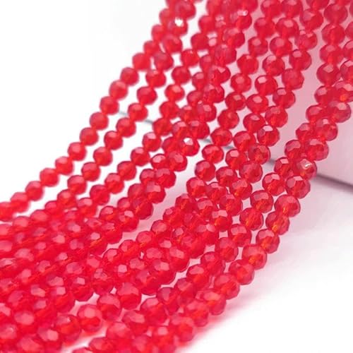 3 4 6 8 mm mehrfarbige Porzellanperlen, Kristallperlen, facettierte, flache, runde Perlen zur Schmuckherstellung, Zubehör, DIY – C3-8 mm (68 Stück) von TBSKUY