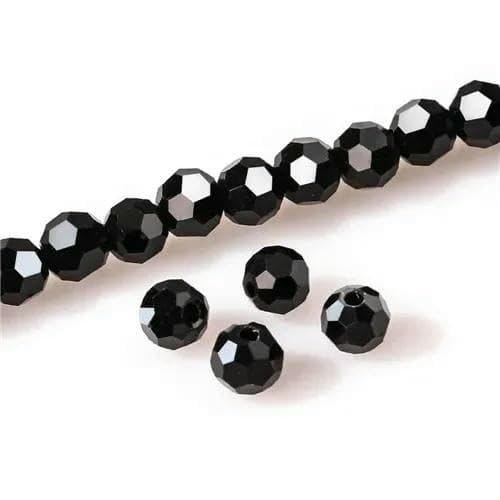 3 4 6 8 mm tschechische schwarze Glasperlen zur Schmuckherstellung, Armband, Halskette, rund, lose Spacer-Kristallperlen Z102-Z102 schwarz-3,0 mm von TBSKUY