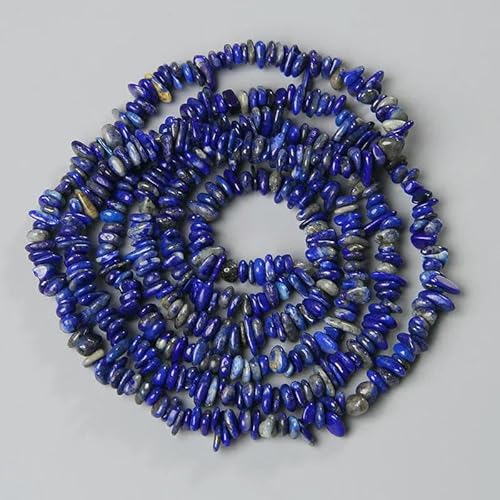 3–5 mm Naturstein, unregelmäßige Form, Freiform-Chip-Perle, Tigerauge, Amethyste, Achate, Lapislazuli, für die Schmuckherstellung, DIY-Armband, Halskette, 15, Lapislazuli (A) – 15 Zoll von TBSKUY
