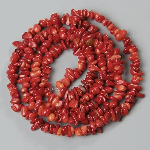 3–5 mm Naturstein, unregelmäßige Form, Freiform-Chip-Perle, Tigerauge, Amethyste, Achate, Lapislazuli, für die Schmuckherstellung, DIY-Armband, Halskette, 26, Rote Koralle, 38,1 cm 3–5 mm Naturstein, unregelmäßige Form, Freiform-Chip-Perle, Tigerauge, Amethyste, Achate, Lapislazuli, für die Schmuckherstellung, DIY-Armband, Halskette, 26, Rote Koralle, 38,1 cm von TBSKUY