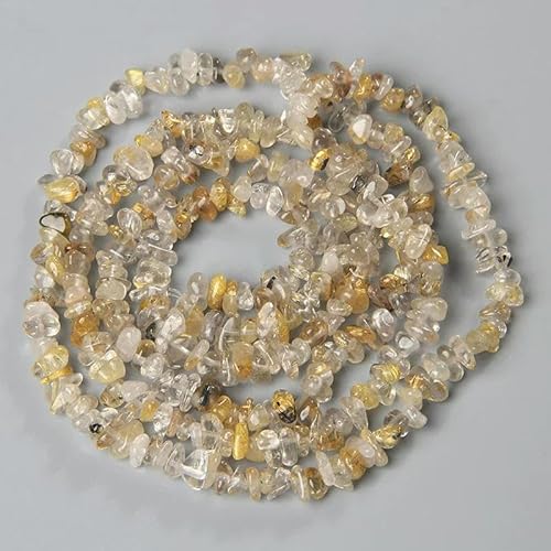3–5 mm Naturstein, unregelmäßige Form, Freiform-Chip-Perle, Tigerauge, Amethyste, Achate, Lapislazuli, für die Schmuckherstellung, DIY-Armband, Halskette, 3, Rutilquarz, 81,3 cm 3–5 mm Naturstein, unregelmäßige Form, Freiform-Chip-Perle, Tigerauge, Amethyste, Achate, Lapislazuli, für die Schmuckherstellung, DIY-Armband, Halskette, 3, Rutilquarz, 81,3 cm von TBSKUY