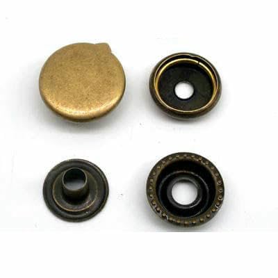 30 Sets Metall Messing Druckknöpfe Nähknopf Druckknöpfe Nähen Leder Handwerk Kleidung Taschen handgefertigt DIY 831/633/655/201/203-Bronze703 KupferA-20MM von TBSKUY