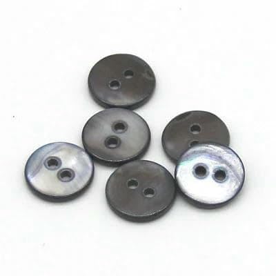30 Stück/Los 12 mm Farbe Natürliche Muschel Nähknöpfe Farbe Perlmutt MOP Rund Muschelknopf Kleidungsstück Nähen Zubehör DIY-NO002 grau004 30 Stück-11,5 MM von TBSKUY
