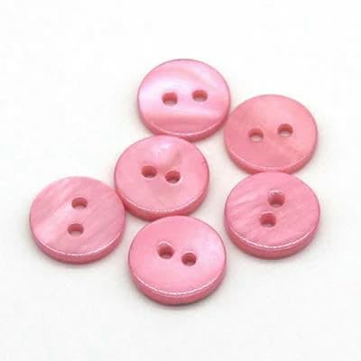 30 Stück/Los 12 mm Farbe Natürliche Muschel Nähknöpfe Farbe Perlmutt MOP Rund Muschelknopf Kleidungsstück Nähen Zubehör DIY-NO002 pink405 30 Stück-11,5 MM von TBSKUY