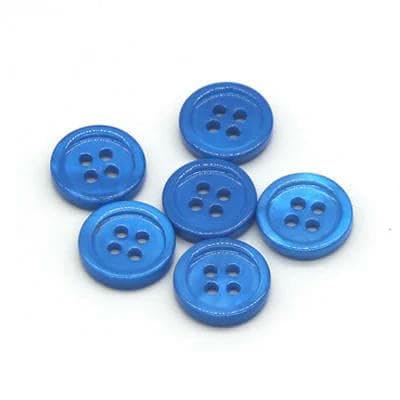 30 Stück/Los 12 mm Farbe Natürliche Muschel Nähknöpfe Farbe Perlmutt MOP Runde Muschelknopf Kleidungsstück Nähen Zubehör DIY-NO003 blau101 30 Stück - 11,5 mm von TBSKUY