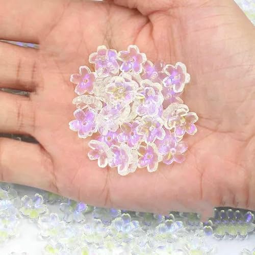30 Stück 10 mm bunte kleine Lampwork-Perlen, Blumen-Kristallglasperlen für die Herstellung von Ohrringen, Schmuck, DIY-Bastelzubehör, 3–10 mm (30 Stück) von TBSKUY