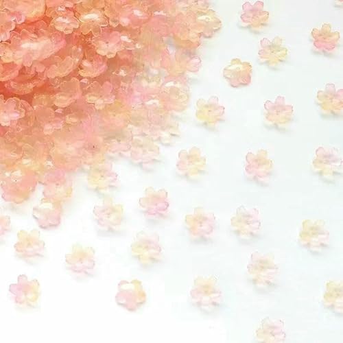 30 Stück 10 mm bunte kleine Lampwork-Perlen, Blumen-Kristallglasperlen für die Herstellung von Ohrringen, Schmuck, DIY-Bastelzubehör, 7–10 mm (30 Stück) von TBSKUY