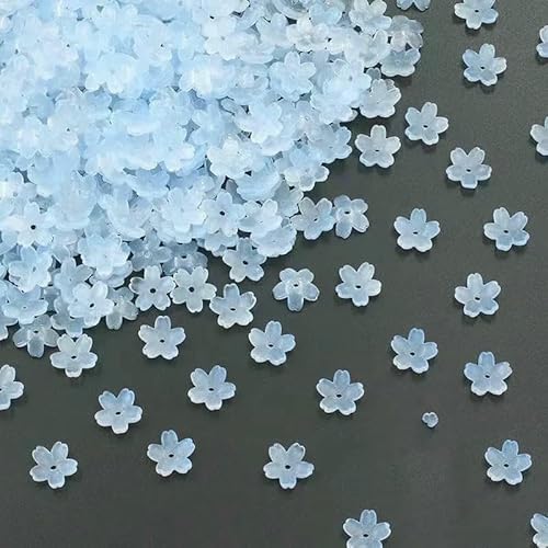 30 Stück 10 mm bunte kleine Lampwork-Perlen, Blumen-Kristallglasperlen für die Herstellung von Ohrringen, Schmuck, DIY-Bastelzubehör, 8–10 mm (30 Stück) von TBSKUY