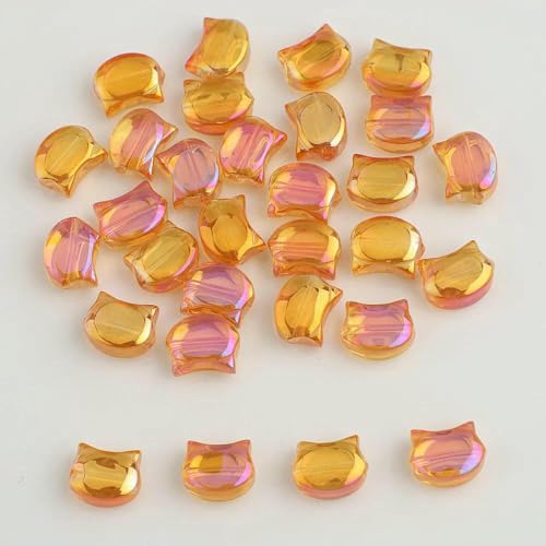 30 Stück 8x10MM Regenbogen Bunte Katzenkopf Lampwork Kristallglas Tschechische Perlen Lose Basteln Charms Für Ohrringe DIY Schmuckherstellung-111 JMH 30 Stück 8x10MM Regenbogen Bunte Katzenkopf Lampwork Kristallglas Tschechische Perlen Lose Basteln Charms Für Ohrringe DIY Schmuckherstellung-111 JMH von TBSKUY