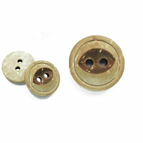 30 Teile/los Größe 15mm Natürliche Farbe Runde Laser Kokosnussschalen-knöpfe Handwerk Nähen Scrapbooking Holz Für Kinderkleidung Handmade-YK56 von TBSKUY
