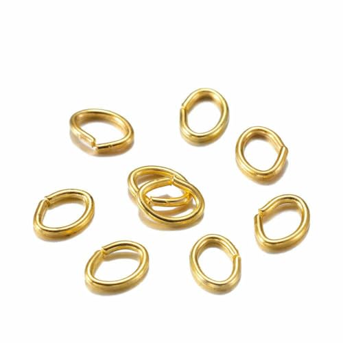300 Stück/Los 4 5 6 7 mm ovale Biegeringe Spaltringe Verbinder für DIY-Schmuckherstellung zum Öffnen von Metallringen Zubehör-Gold-4 x 5 mm 300 Stück/Los 4 5 6 7 mm ovale Biegeringe Spaltringe Verbinder für DIY-Schmuckherstellung zum Öffnen von Metallringen Zubehör-Gold-4 x 5 mm von TBSKUY
