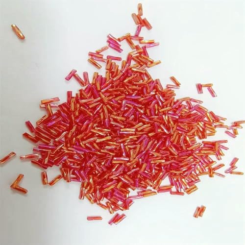 300 Stück 11/0 Röhrenperlen 2 x 6 mm, gedrehte Glasperlen, spiralförmige Rocailles-Perlen für DIY-Armbänder, Schmuck, Kleiderherstellung, Kleidungsstücke, Zubehör – leuchtend r 300 Stück 11/0 Röhrenperlen 2 x 6 mm, gedrehte Glasperlen, spiralförmige Rocailles-Perlen für DIY-Armbänder, Schmuck, Kleiderherstellung, Kleidungsstücke, Zubehör – leuchtend r von TBSKUY