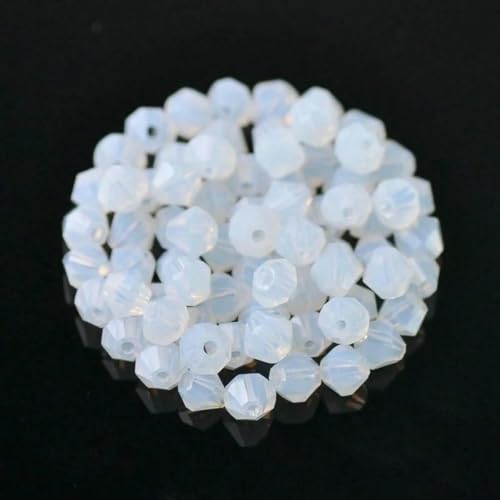 300 Stück exquisite 4,0 mm Doppelkegel-lose Kristallperlen für die Schmuckherstellung, Zubehör, 061–080–072, 4,0 mm von TBSKUY