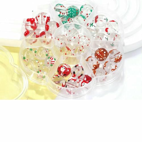35 Stück 1 Schachtel 12 mm bunte Weihnachtsglasperlen, runde Discokugel-Abstandshalterperlen für die Schmuckherstellung, Zubehör-Weihnachten, 1–35 Stück, 12 mm 35 Stück 1 Schachtel 12 mm bunte Weihnachtsglasperlen, runde Discokugel-Abstandshalterperlen für die Schmuckherstellung, Zubehör-Weihnachten, 1–35 Stück, 12 mm von TBSKUY