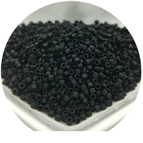 365 Stück 2 mm matte Glasperlen 10/0 mattierte lose Abstandsperlen für die Schmuckherstellung, DIY-Charms, Nähzubehör-010-5 g, 365 Stück von TBSKUY