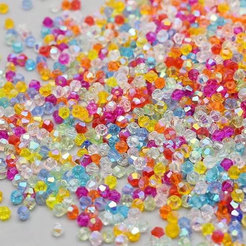 4,0 mm, 200 Stück/Beutel, gemischte Farben, Doppelkegel-Kristallglasperlen, lose Abstandshalter, österreichische facettierte Kristallperlen für die Schmuckherstellung, DIY-2–4,0 mm, 200 Stück im Be 4,0 mm, 200 Stück/Beutel, gemischte Farben, Doppelkegel-Kristallglasperlen, lose Abstandshalter, österreichische facettierte Kristallperlen für die Schmuckherstellung, DIY-2–4,0 mm, 200 Stück im Be von TBSKUY