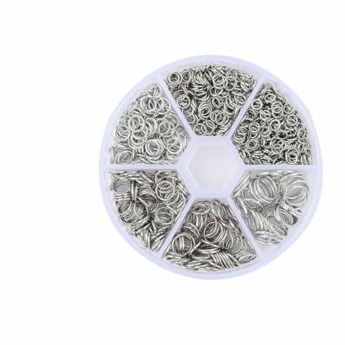 4/5/6/7/8/10 mm offene Biegeringe zur Schmuckherstellung, Bronze, Gold, Silber, offen, Spaltringe, Verbindungsschlaufe, DIY-Befunde, 1 Set Box-01RH 4/5/6/7/8/10 mm offene Biegeringe zur Schmuckherstellung, Bronze, Gold, Silber, offen, Spaltringe, Verbindungsschlaufe, DIY-Befunde, 1 Set Box-01RH von TBSKUY