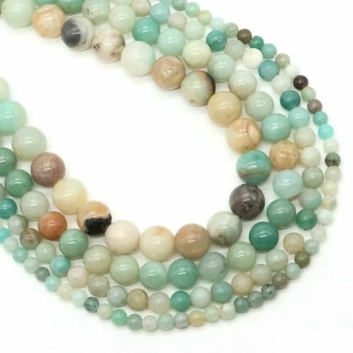 4/6/8/10 mm Tigerauge-Perlen, Naturstein, Heilkristall, Quarz, rund, lose Abstandsperlen zur Schmuckherstellung, DIY-Armband, Halskette, Amazonit, 10 mm, 35–39 Stück 4/6/8/10 mm Tigerauge-Perlen, Naturstein, Heilkristall, Quarz, rund, lose Abstandsperlen zur Schmuckherstellung, DIY-Armband, Halskette, Amazonit, 10 mm, 35–39 Stück von TBSKUY