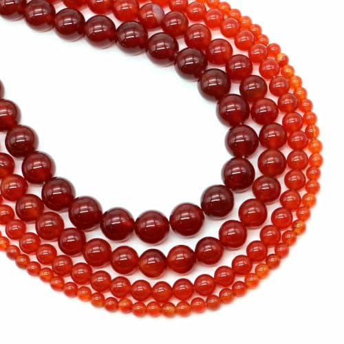 4/6/8/10 mm Tigerauge-Perlen, Naturstein, Heilkristall, Quarz, rund, lose Abstandsperlen zur Schmuckherstellung, DIY-Armband, Halskette – Roter Achat – 8 mm, 45–48 Stück 4/6/8/10 mm Tigerauge-Perlen, Naturstein, Heilkristall, Quarz, rund, lose Abstandsperlen zur Schmuckherstellung, DIY-Armband, Halskette – Roter Achat – 8 mm, 45–48 Stück von TBSKUY
