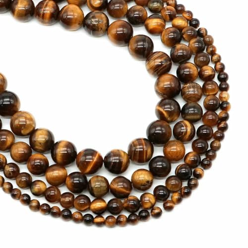 4/6/8/10 mm Tigerauge-Perlen, Naturstein, Heilkristall, Quarz, rund, lose Abstandsperlen zur Schmuckherstellung, DIY-Armband, Halskette – Tigerauge – 8 mm, 45–48 Stück 4/6/8/10 mm Tigerauge-Perlen, Naturstein, Heilkristall, Quarz, rund, lose Abstandsperlen zur Schmuckherstellung, DIY-Armband, Halskette – Tigerauge – 8 mm, 45–48 Stück von TBSKUY
