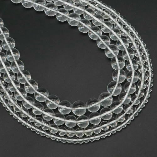 4/6/8/10 mm Tigerauge-Perlen, Naturstein, Heilkristall, Quarz, rund, lose Abstandsperlen zur Schmuckherstellung, DIY-Armband, Halskette – klarer Quarz – 10 mm, 35–39 Stück 4/6/8/10 mm Tigerauge-Perlen, Naturstein, Heilkristall, Quarz, rund, lose Abstandsperlen zur Schmuckherstellung, DIY-Armband, Halskette – klarer Quarz – 10 mm, 35–39 Stück von TBSKUY