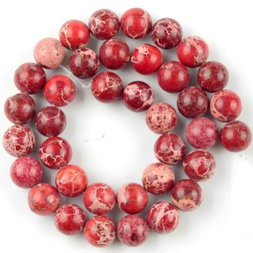 4 6 8 10 mm Natursteinperlen, bunte Meeressedimente, Jaspis, Türkis, runde Perlen zur Schmuckherstellung, DIY-Armbänder, Zubehör – Rotes Meeressediment – 10 mm 4 6 8 10 mm Natursteinperlen, bunte Meeressedimente, Jaspis, Türkis, runde Perlen zur Schmuckherstellung, DIY-Armbänder, Zubehör – Rotes Meeressediment – 10 mm von TBSKUY