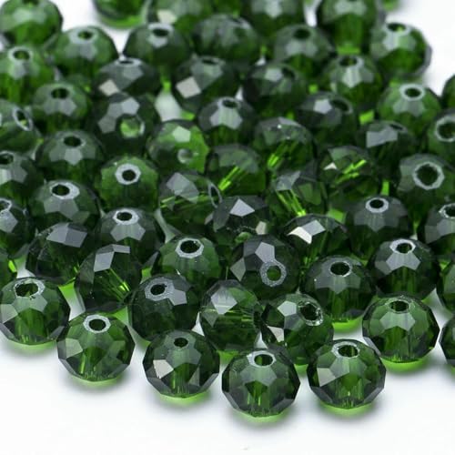 4 6 8 10 mm böhmische lose Rondelle-Kristallperlen zur Schmuckherstellung, DIY-Handarbeit, AB-Farben, Spacer, facettierte Glasperlen – BZ1200 – 11 – 6 mm – 90 Stück von TBSKUY