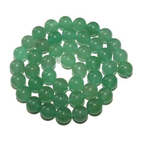 4 6 8 10 mm natürliche schwarze Lava-Tigeraugen-Achat-Jade-Massenperlen aus losem Stein für die Herstellung von Armbändern und Halsketten, Schmuckmaterial – grüner Aventurin – 10 von TBSKUY